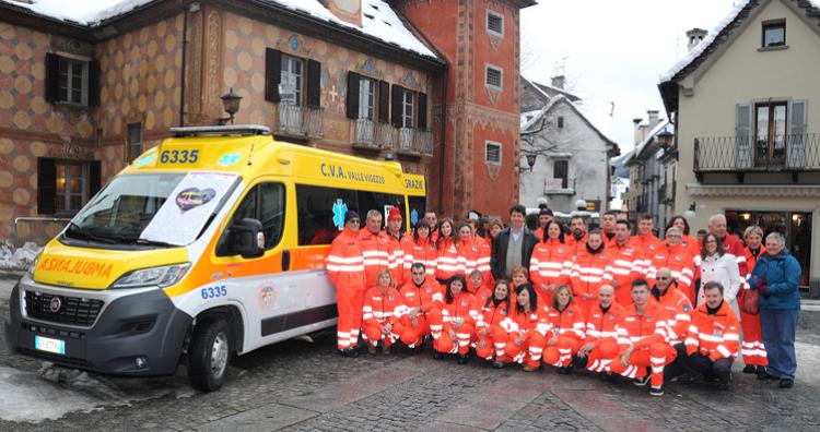 Il gruppo di volontari dell'Ambulanza di Valle